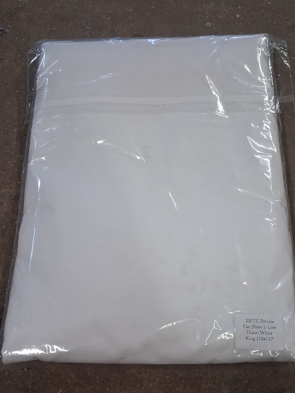 NWT Flat Percale Sheet - White King 112x110